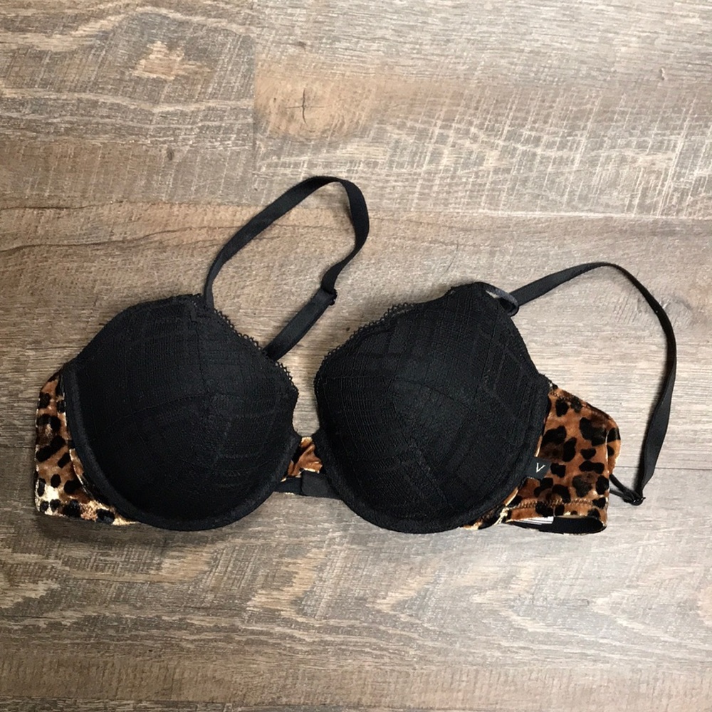 Victoria’s Secret Demi Bra Black leopard print 36B